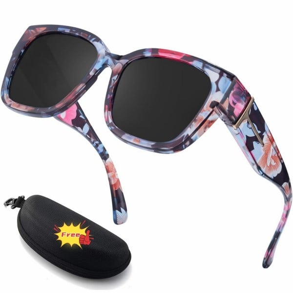 Lena™ Over-the-Glass Sunglasses | Polarized &amp; UV400 with Floral Frame