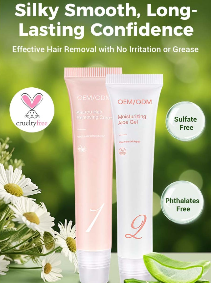 Velmira - 2 Step Hair Removal Cream &amp; Soothing Gel Kit