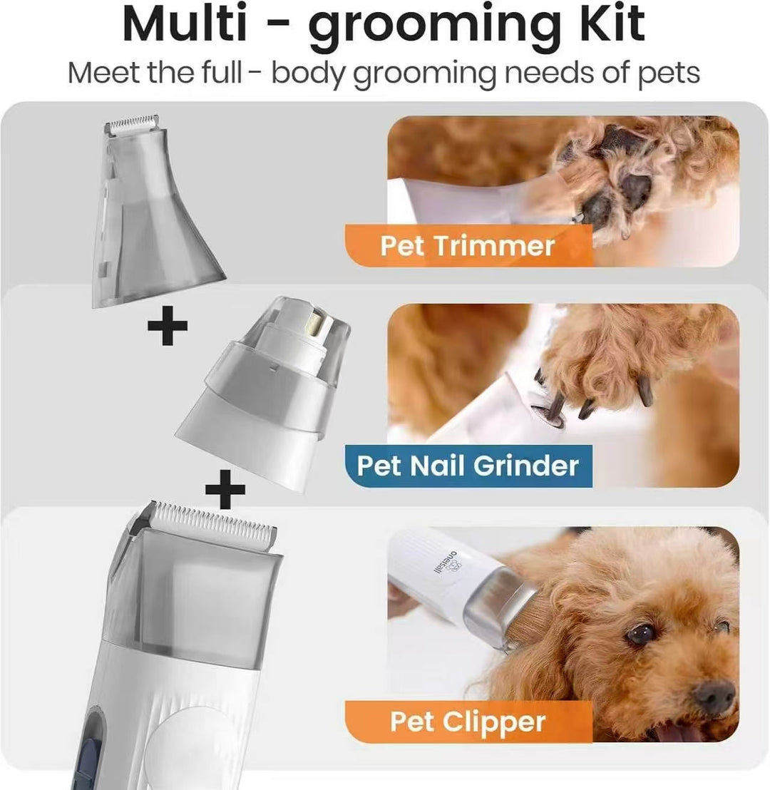 Furvana - Pet Grooming Vacuum Kit with Clipper &amp; Nail Grinder