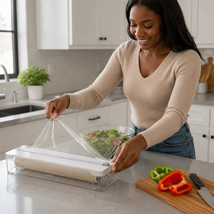 Wrapora - 2-in-1 Foil &amp; Cling Film Dispenser with Cutter