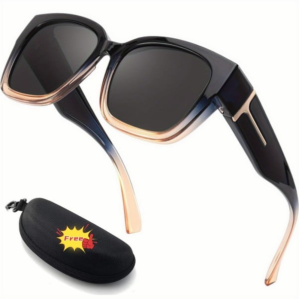 Lena™ Over-the-Glass Sunglasses | Polarized &amp; UV400 with Floral Frame