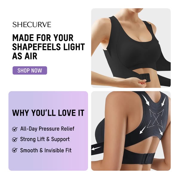 AlignLift™ Seamless Comfort Bra with Posture Support and Front Closure