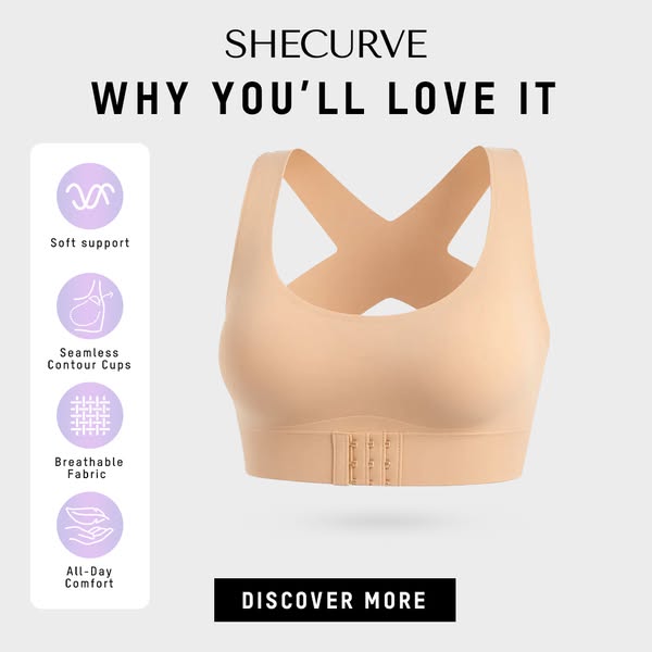 AlignLift™ Seamless Comfort Bra with Posture Support and Front Closure