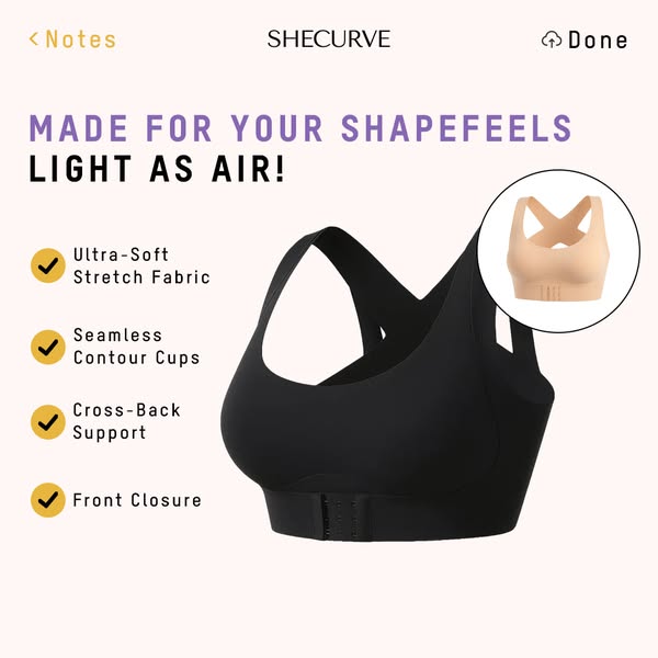 AlignLift™ Seamless Comfort Bra with Posture Support and Front Closure