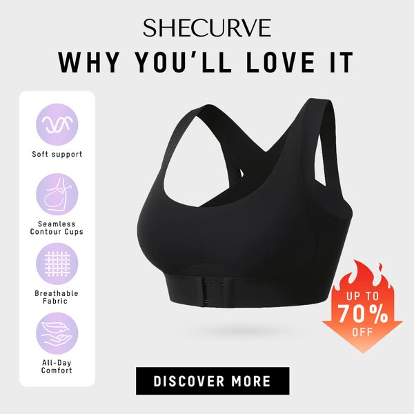 AlignLift™ Seamless Comfort Bra with Posture Support and Front Closure