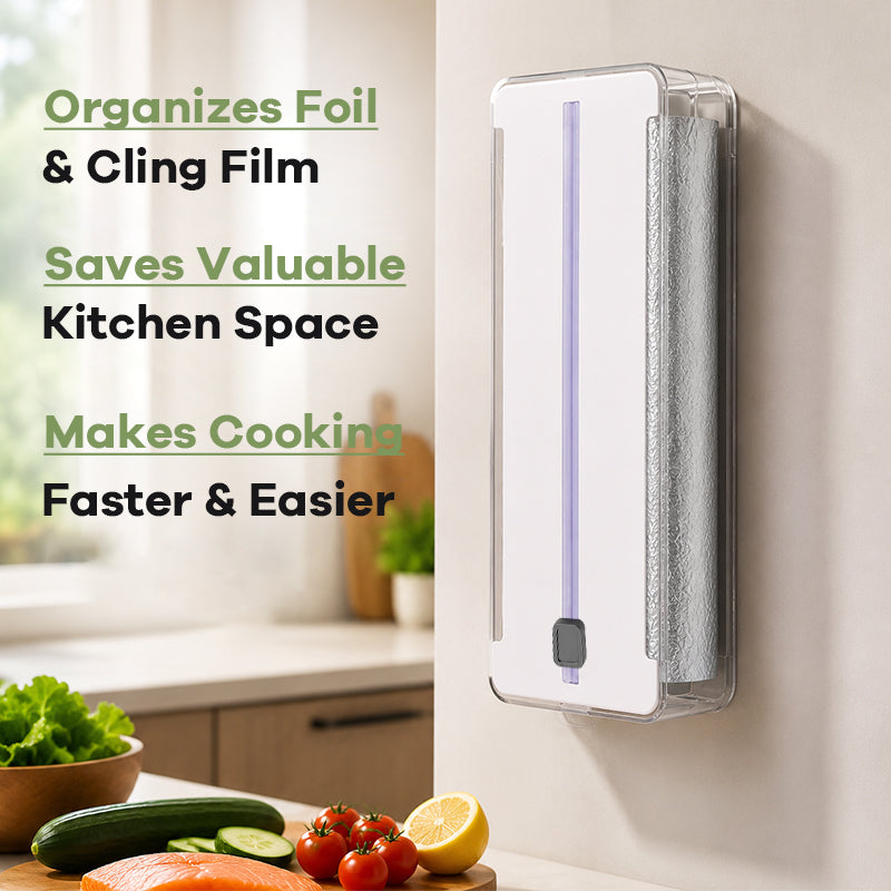 Wrapora - 2-in-1 Foil &amp; Cling Film Dispenser with Cutter
