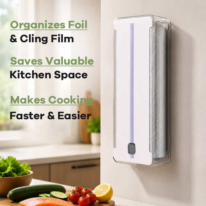 Wrapora - 2-in-1 Foil &amp; Cling Film Dispenser with Cutter