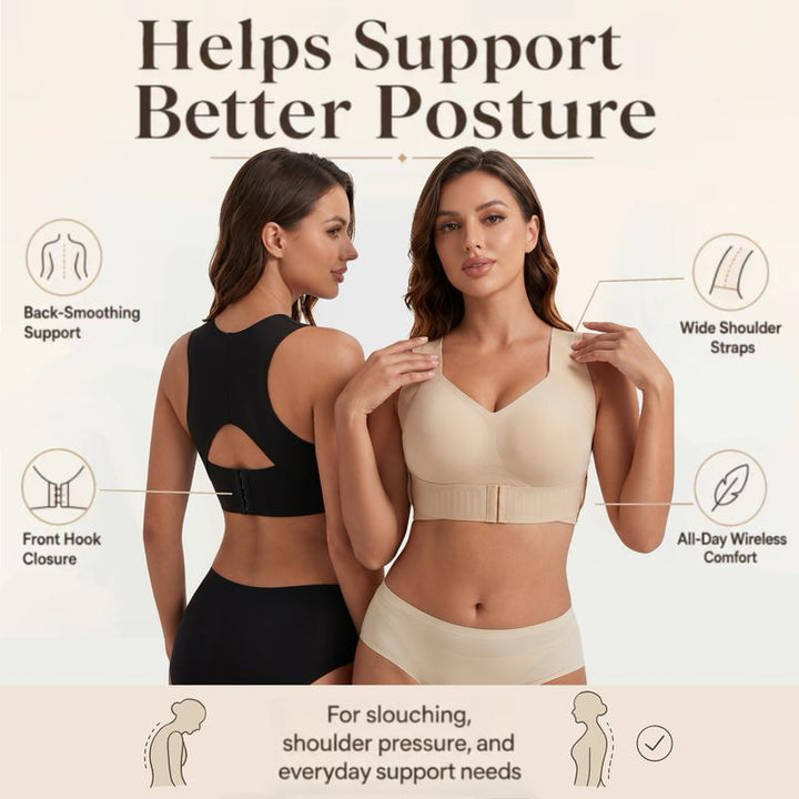 AlignLift™ Seamless Comfort Bra with Posture Support and Front Closure