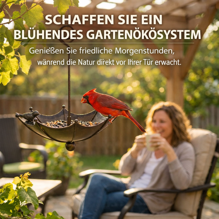 BirdNest™ Birdhouse | Hanging Feeding Bowl and Bird Bath in a Vintage Umbrella Design