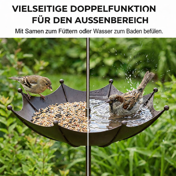 BirdNest™ Birdhouse | Hanging Feeding Bowl and Bird Bath in a Vintage Umbrella Design