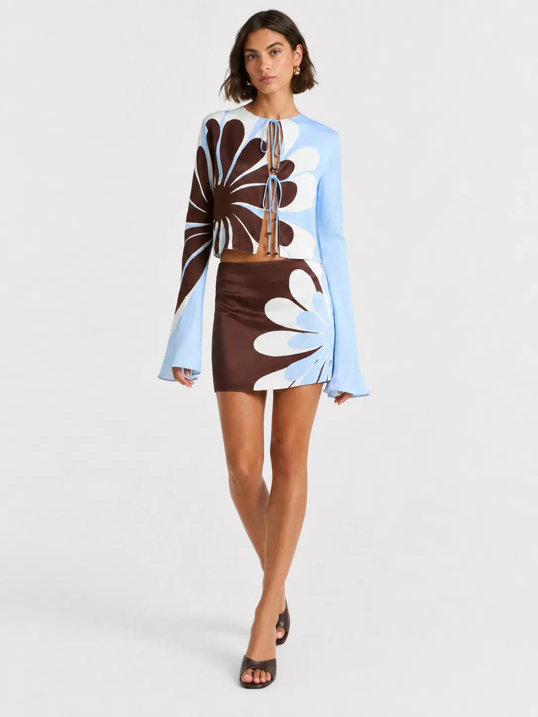 Floravie - Retro Bloom Two Piece Skirt Set