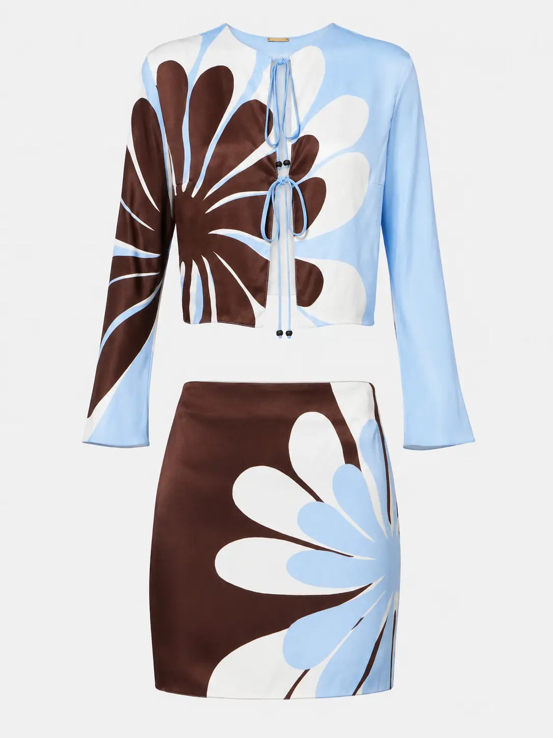 Floravie - Retro Bloom Two Piece Skirt Set