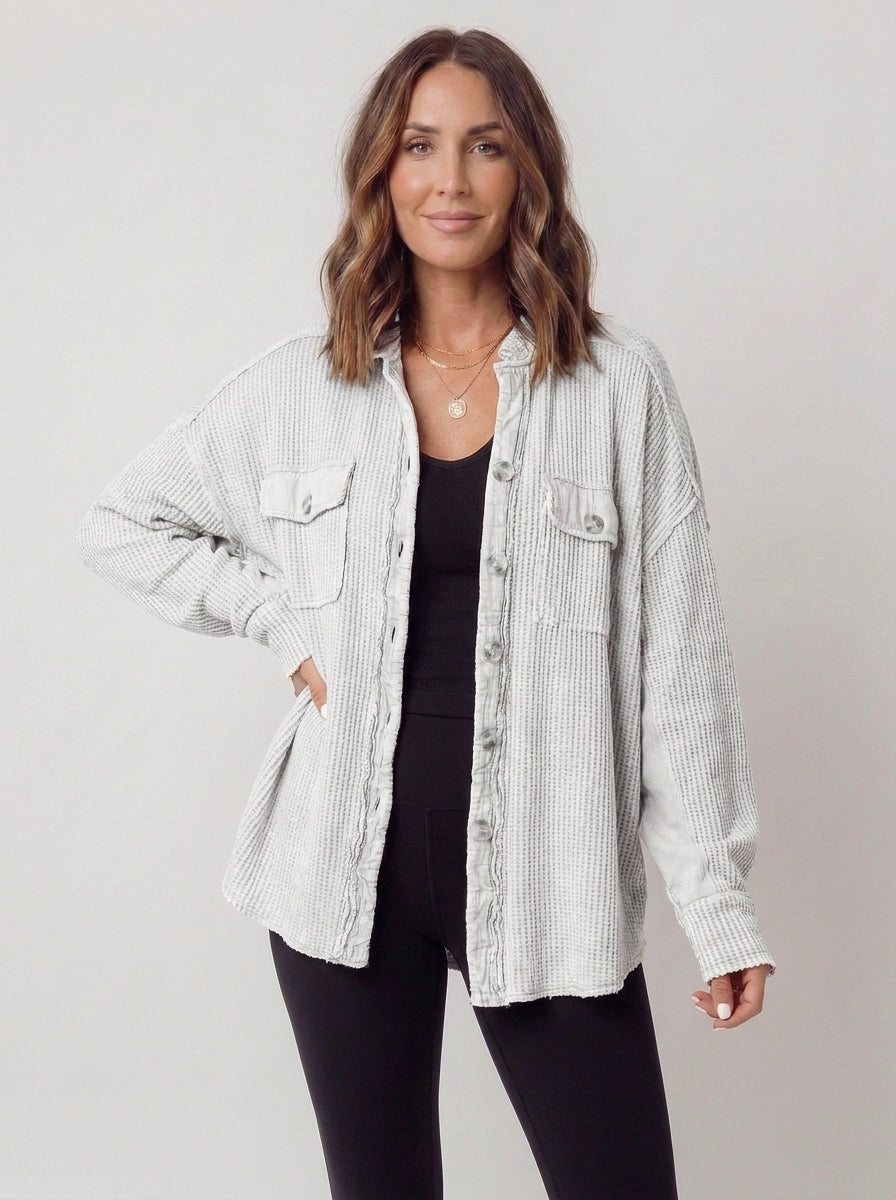 Elowen - Oversized Waffle Knit Shacket