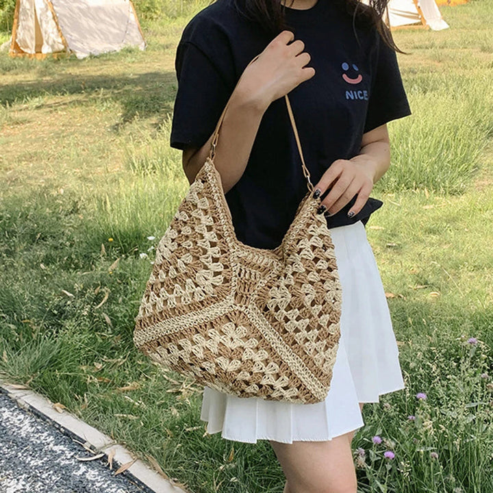 Senna™ | Handwoven Bast Fiber Crossbody Bag – Luxurious Boho Summer Bag