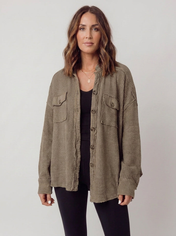 Elowen - Oversized Waffle Knit Shacket