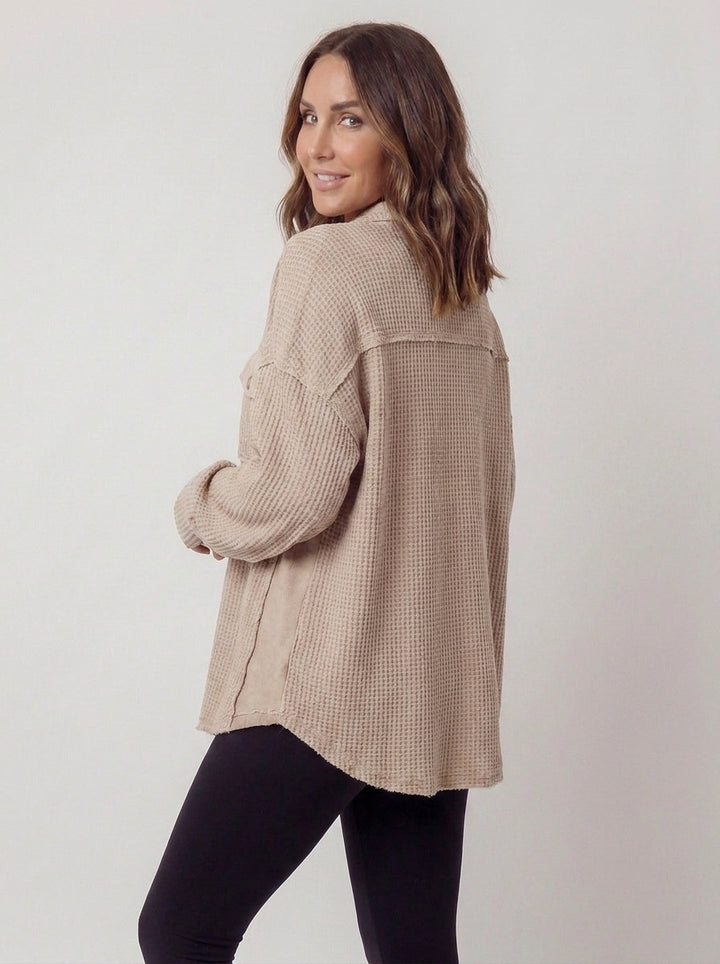 Elowen - Oversized Waffle Knit Shacket
