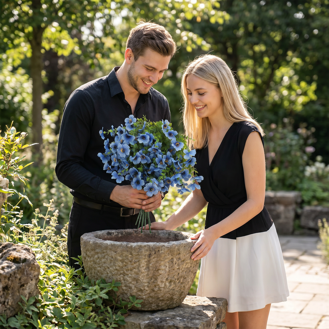 BloomForever™ Artificial Flower Bouquet | Post-Bloom Wildflower Decor for Planters &amp; Outdoor Areas