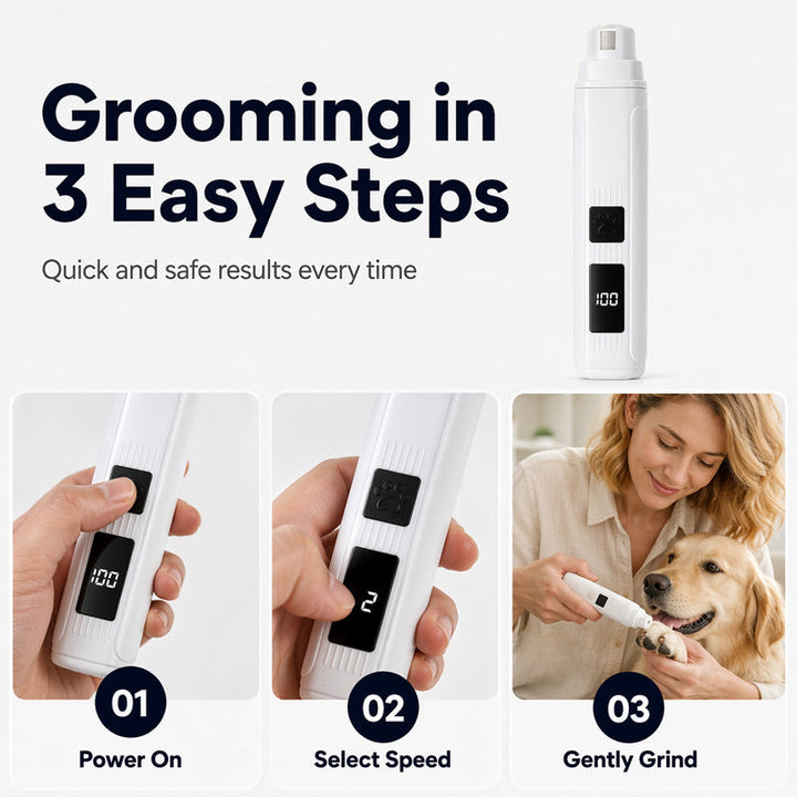 Pawluxe - Electric Pet Nail Grinder with LED Display