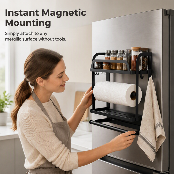 Magnera – Magnetic Fridge Organizer Rack