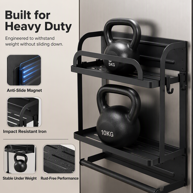 Magnera – Magnetic Fridge Organizer Rack