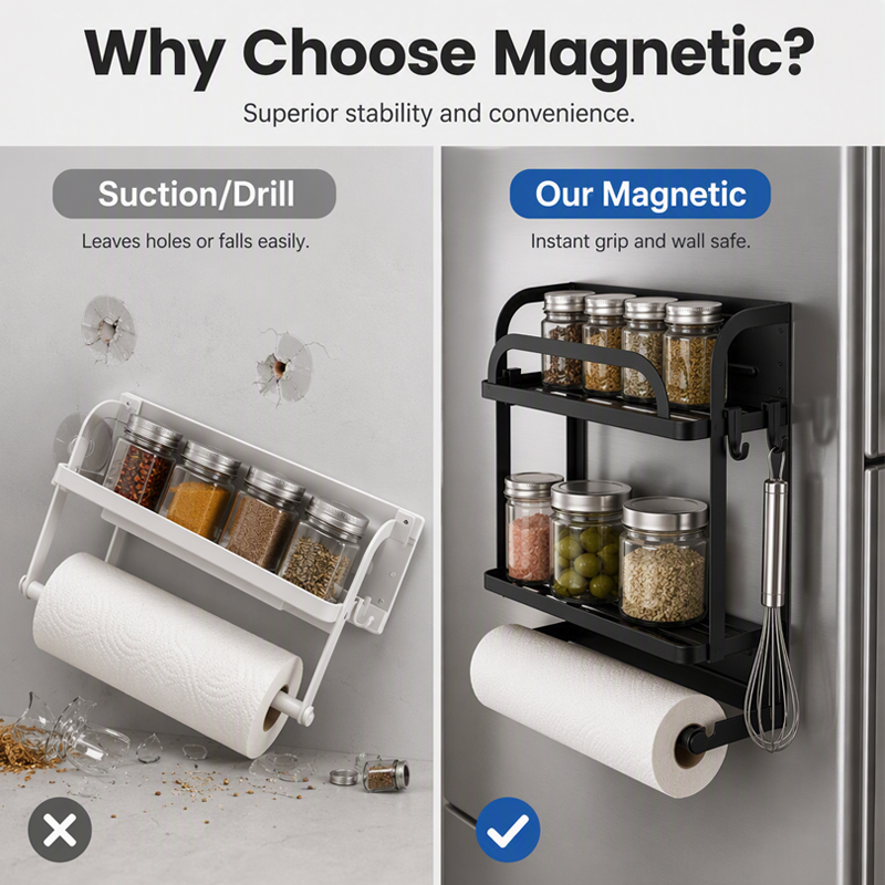 Magnera – Magnetic Fridge Organizer Rack