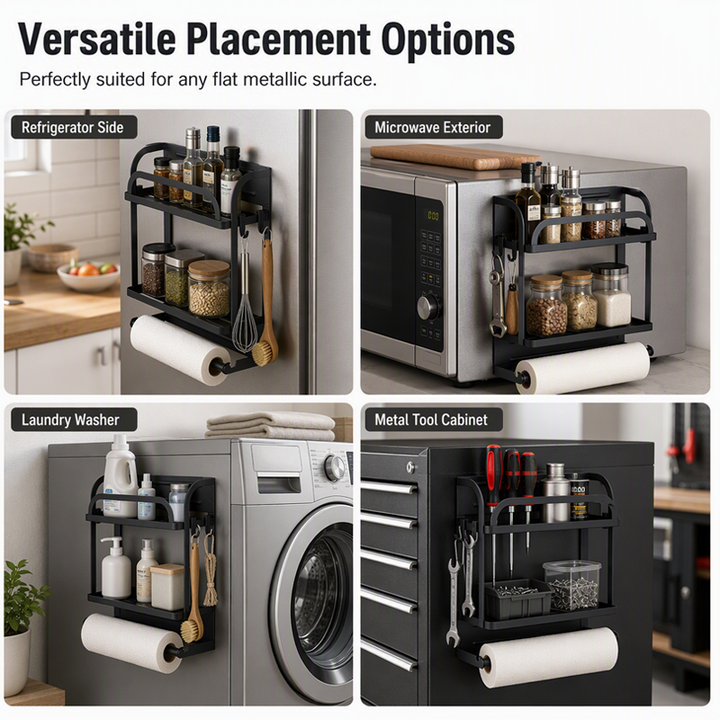 Magnera – Magnetic Fridge Organizer Rack