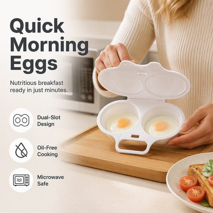Eggella – Dual Cavity Microwave Egg Poacher