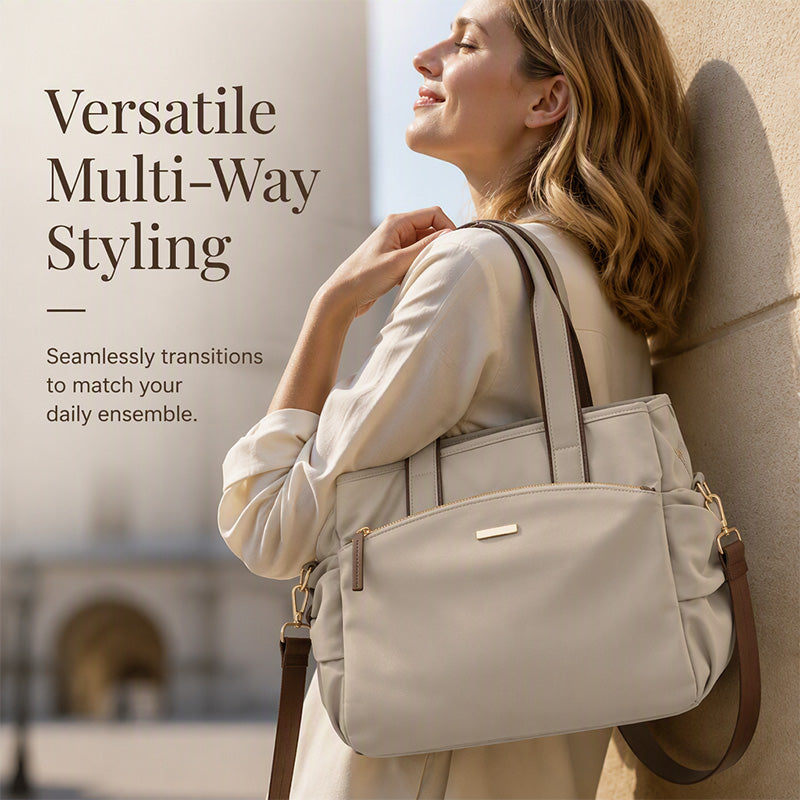 Marévia – Pleated Pocket Canvas Everyday Tote