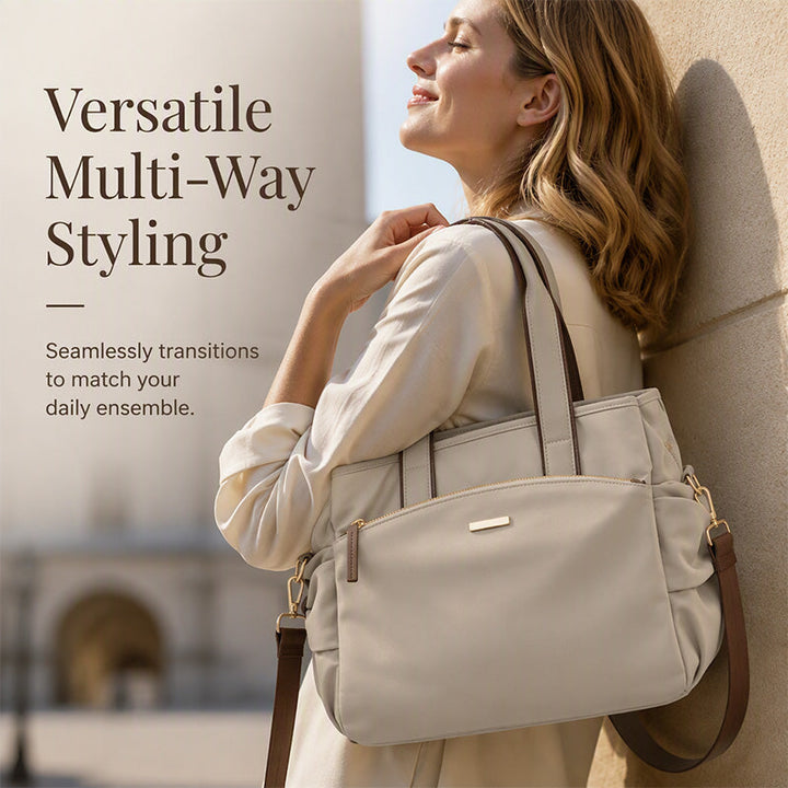 Marévia – Pleated Pocket Canvas Everyday Tote