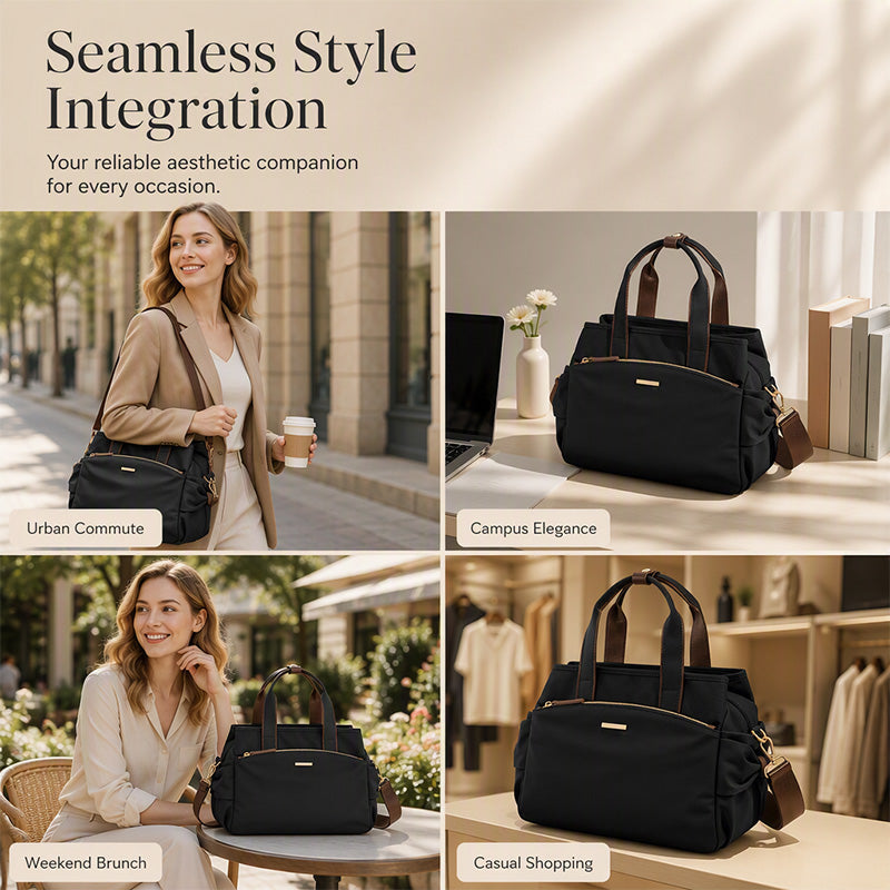 Marévia – Pleated Pocket Canvas Everyday Tote