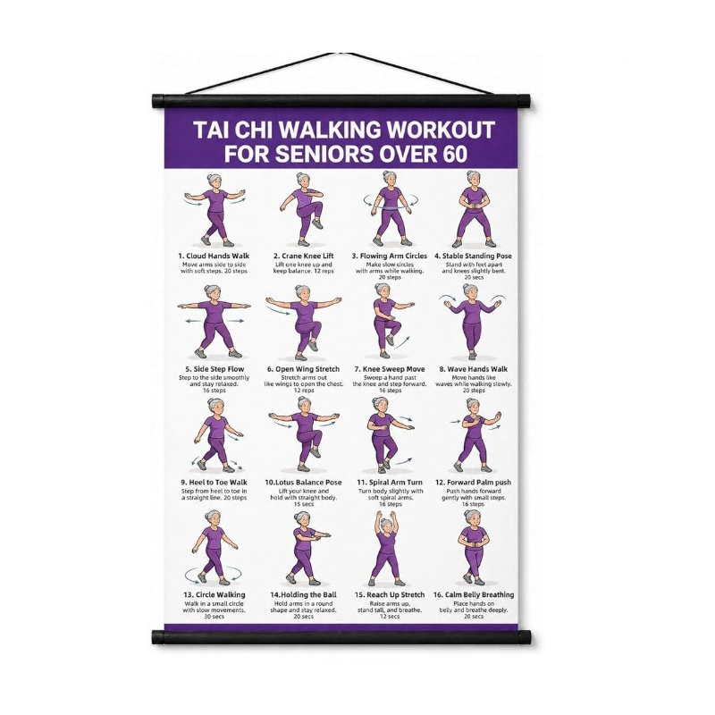 Zenovia - Tai Chi Workout Poster for Seniors