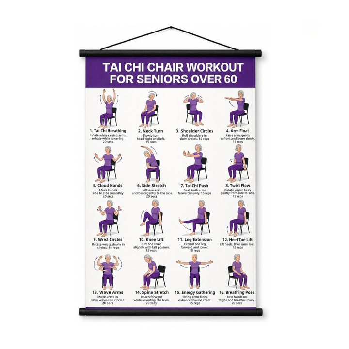 Zenovia - Tai Chi Workout Poster for Seniors
